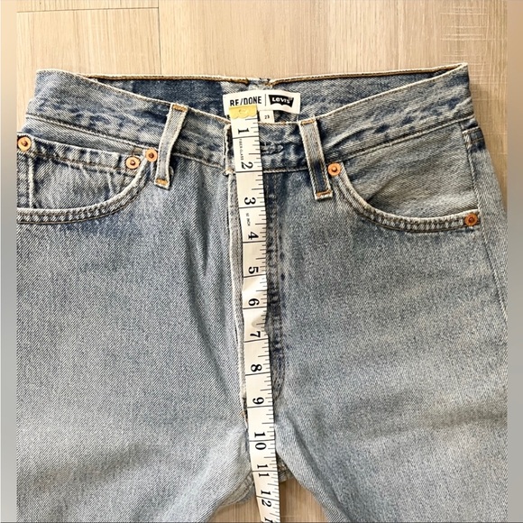 Redone vintage levi’s 501 high rise straight cropped jeans - Picture 6 of 11